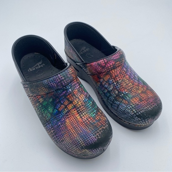 Dansko Shoes - DANSKO Multi Color stained glass professional size 38 comfort clogs